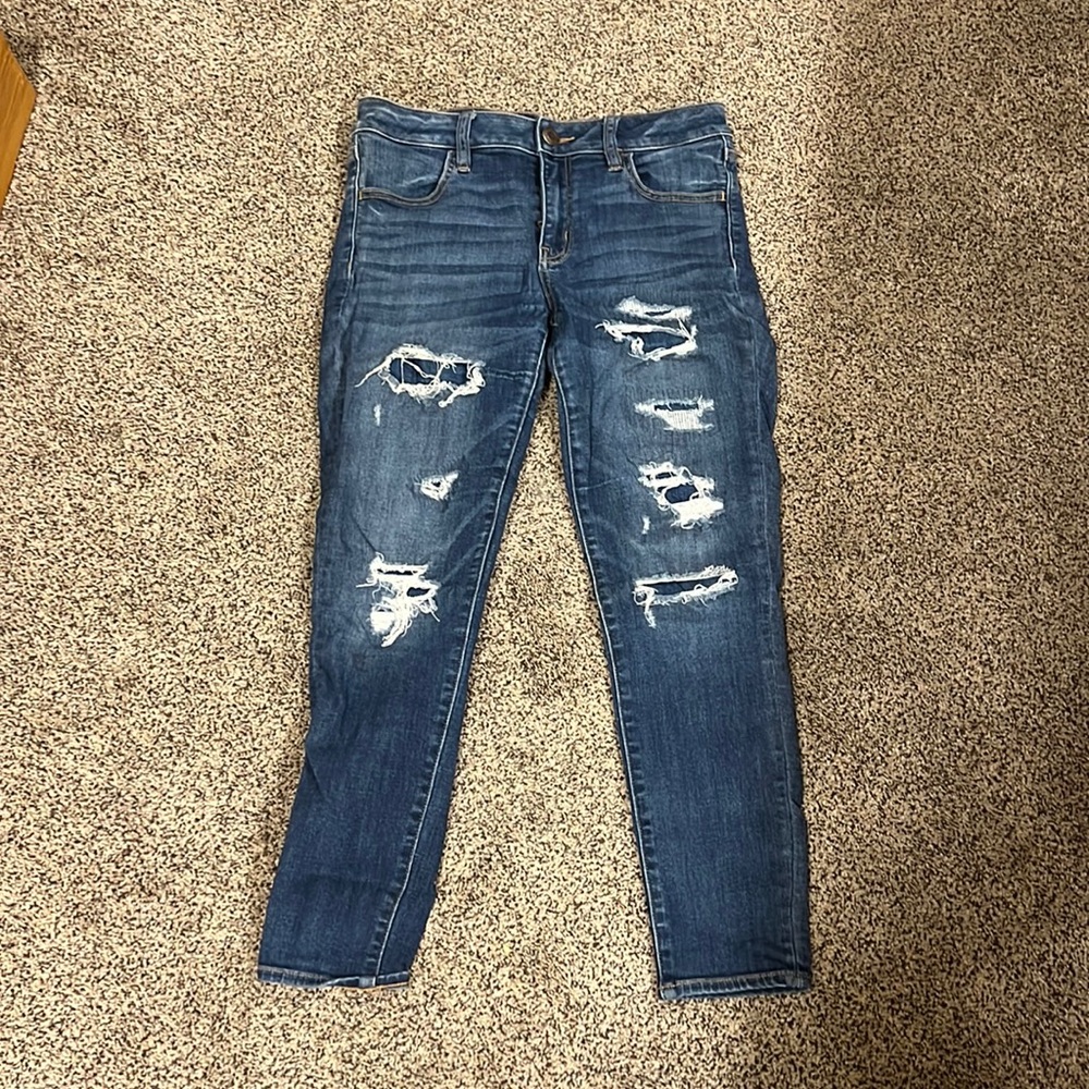 American eagle skinny jeans size 8 short